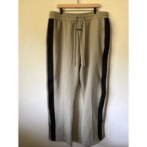Adidas Fear of God Athletics Pants Mens XXL Clay Greenish Black Stripe IS5305